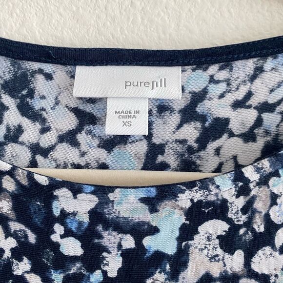 J. Jill Pure Jill Splatter Print Stretch Sleeveless Maxi Dress Size XS - Picture 5 of 9